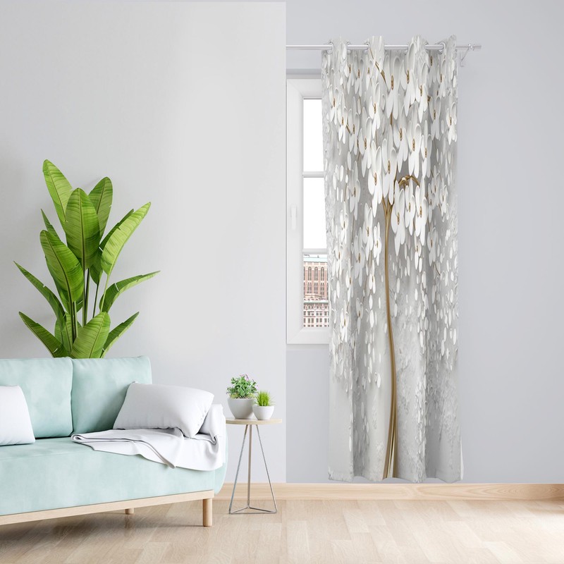 پرده مدل شکوفه مخمل پانچی کد 1037 سایز 140x200 سانتی متر