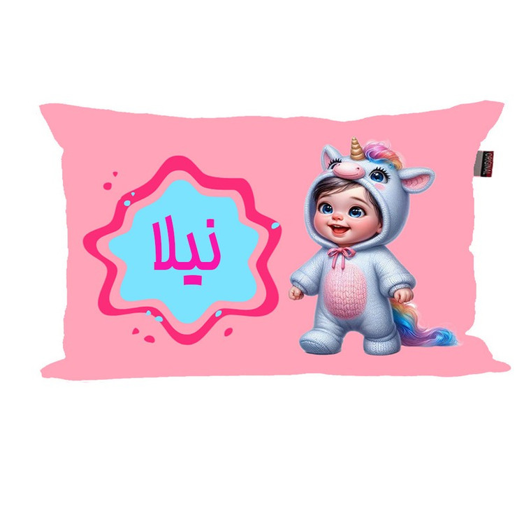 بالش نوزاد ناریکو مدل دخترانه طرح اسم نیلا کد 06138