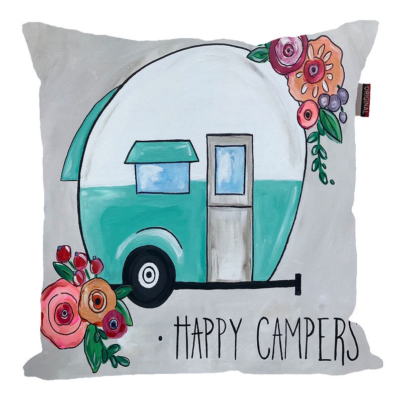 کوسن مدل کمپر خوشحال کمپینگ Happy Camper Camping کد KO498