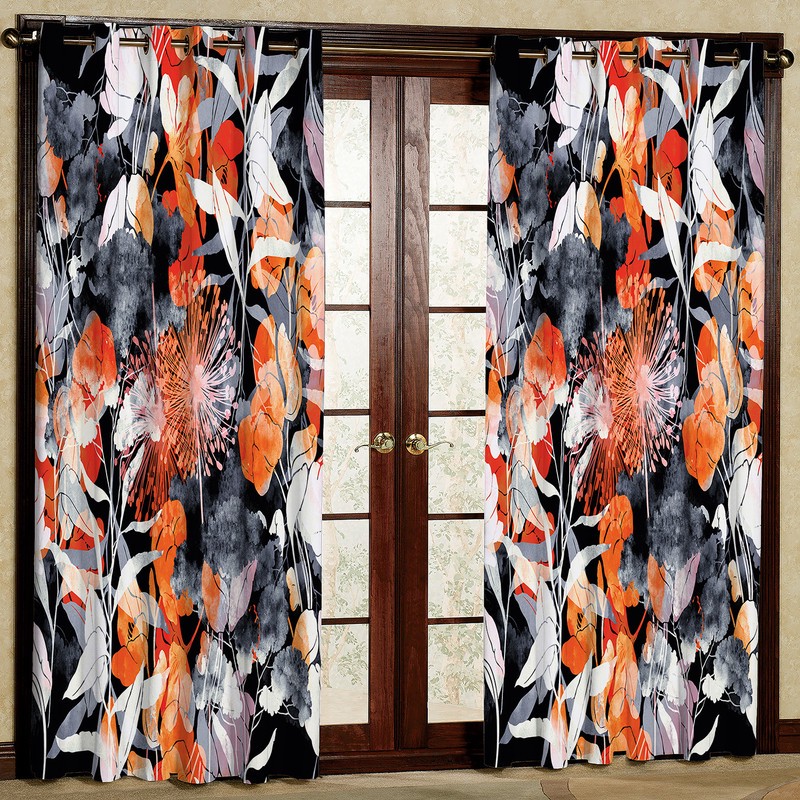 پرده مدل برگ پاییزی مخمل پانچی کد 2031 سایز 200x140 سانتی متر