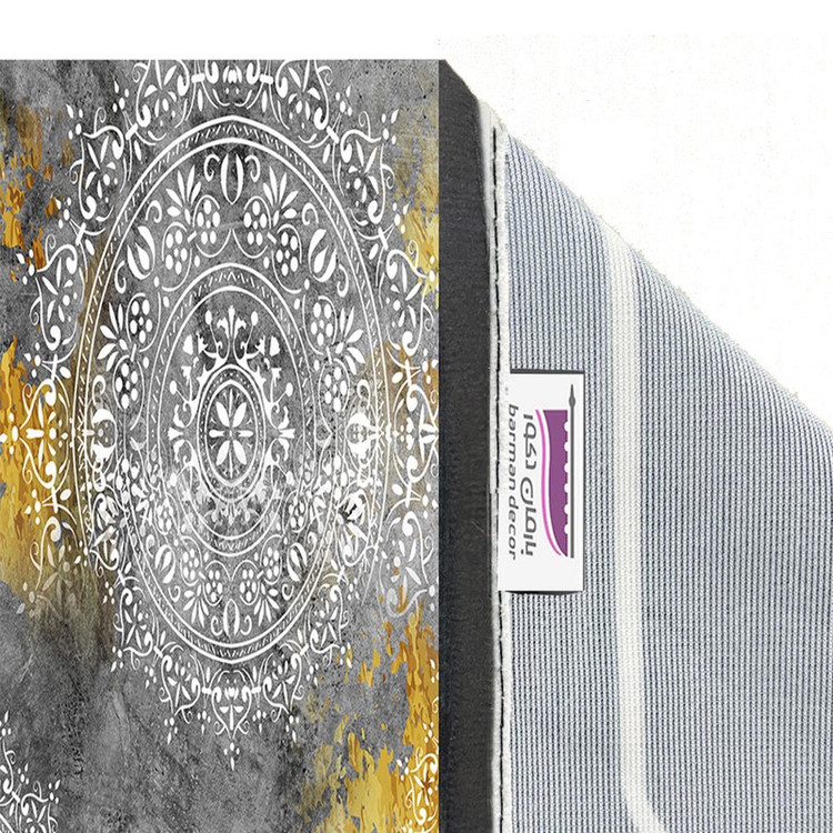 پرده بارمان دکور طرح پتینه مدل هازان پانچی کد 86-4585 W سایز 140x280 سانتی متر