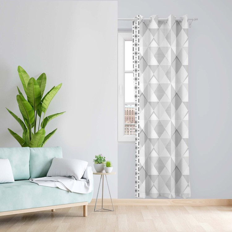پرده طرح لوزی مدل مخمل پانچی کد 5472R z سایز 140x200 سانتی متر