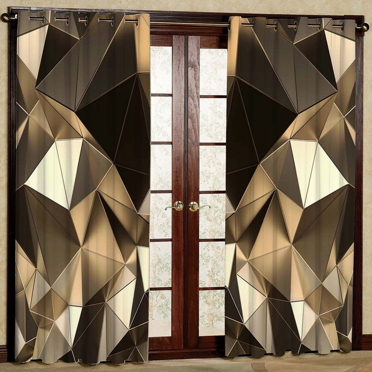 پرده بارمان دکور طرح سه بعدی مدل هازان پانچی کد 59-1758 W سایز 140x200 سانتی متر