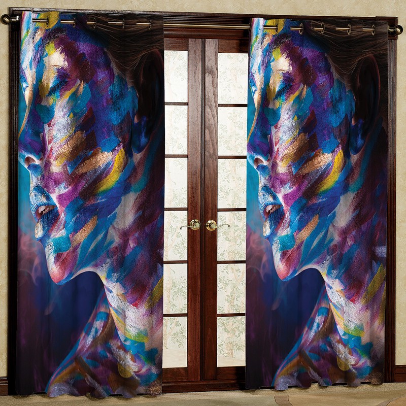 پرده مدل مخمل پانچی کد 2601 سایز 140x280 سانتی متر
