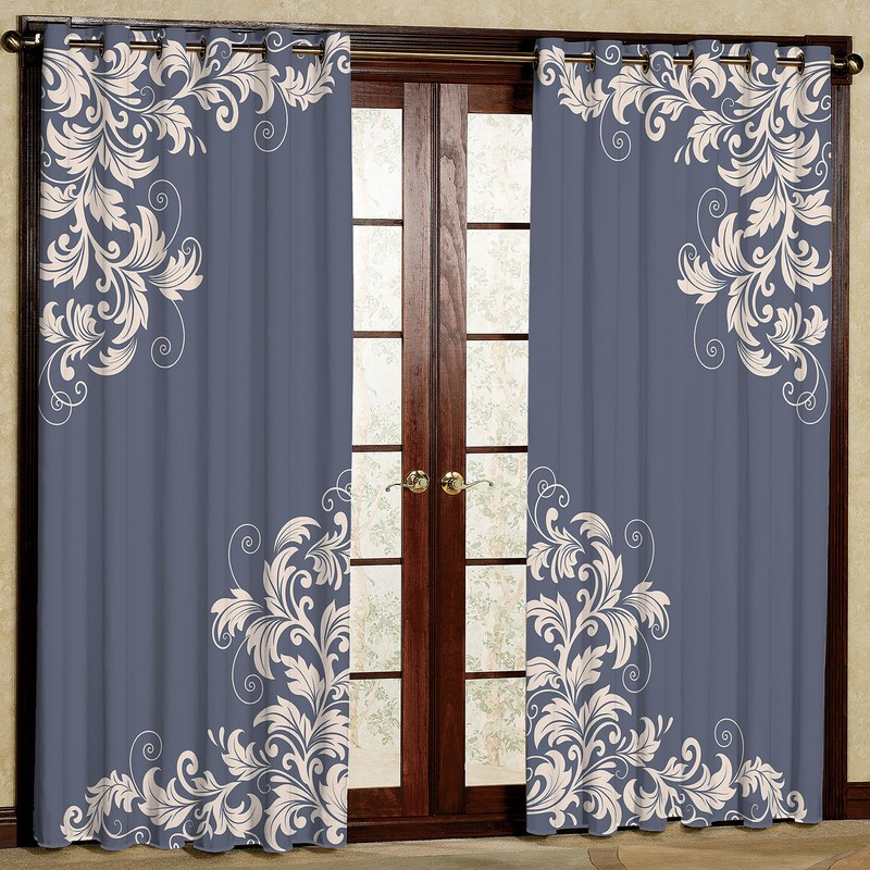 پرده مدل حاشیه دار مخمل پانچی کد 1309سایز 200x140 سانتی متر