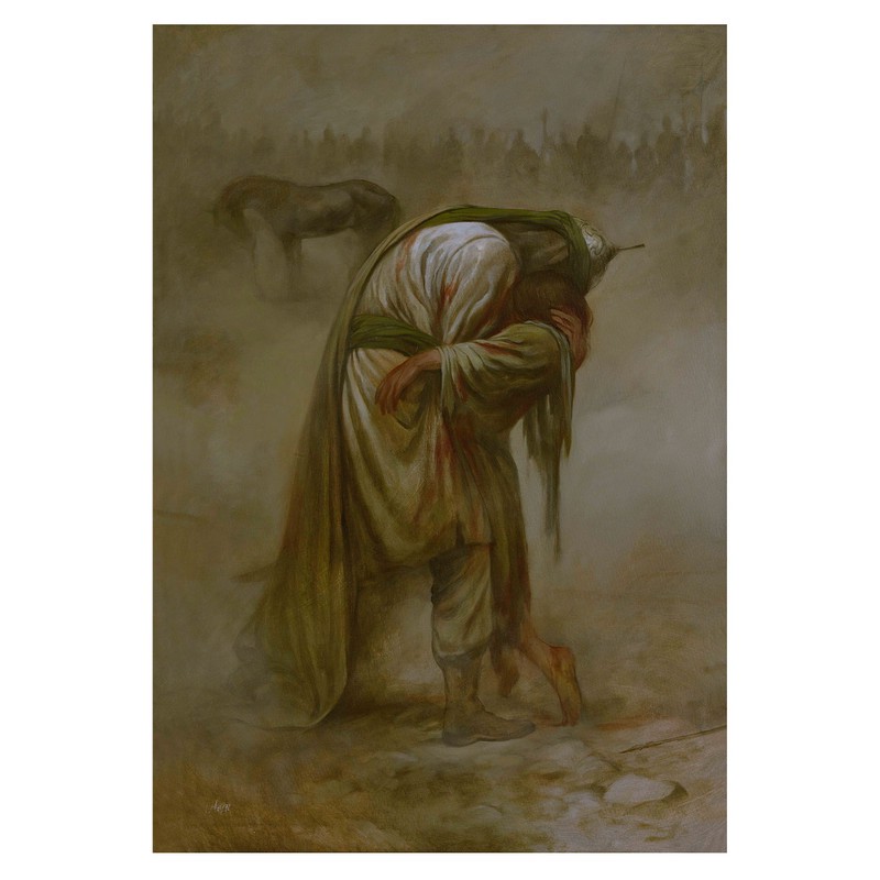 پرچم طرح عکس مدل امام حسین ع کد 2316