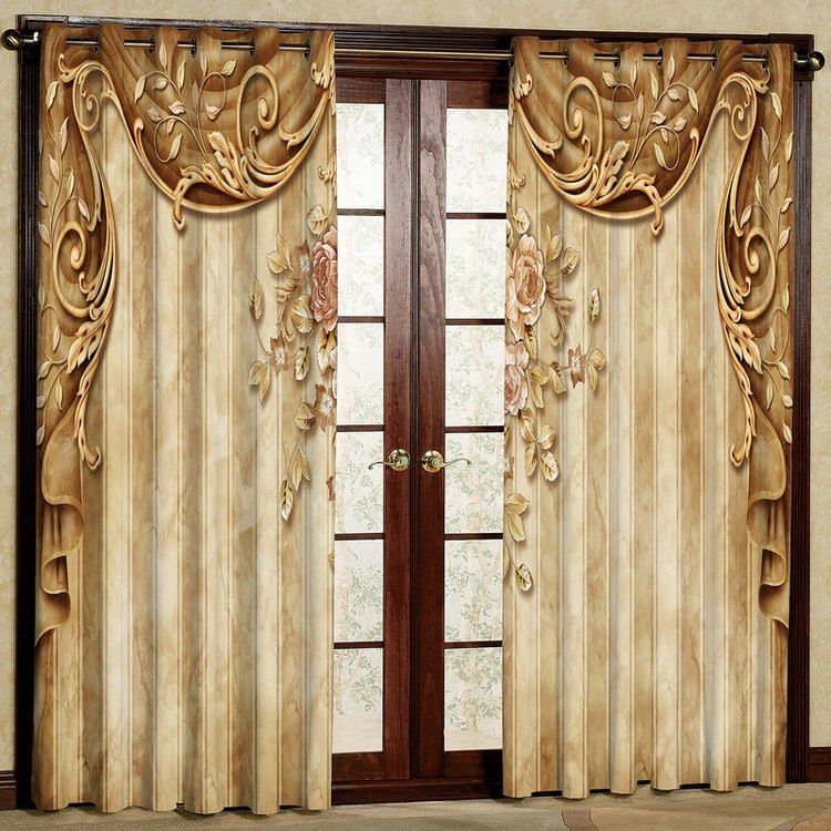 پرده مدل مخمل پانچی کد 4536 سایز 200x140 سانتی متر