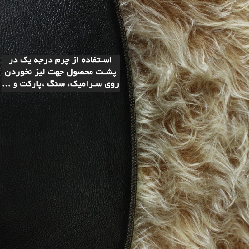 فرش ماشینی آقای طرح مدل Rectangle زمینه نسکافه ای