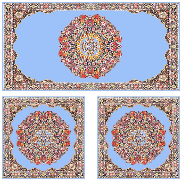ست رومیزی سه تکه طرح ترمه کد 9920.10