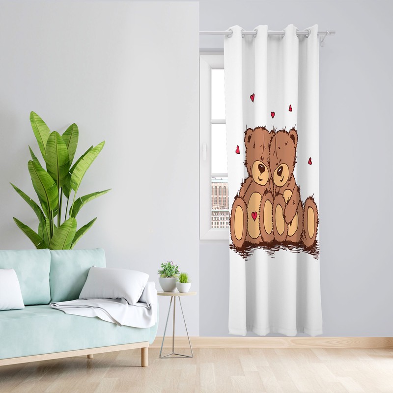پرده مدل اتاق کودک مخمل پانچی طرح پسرانه کد 4458 سایز 140x280 سانتی متر