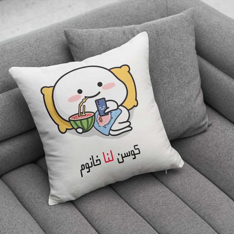 کوسن پاد آفرین مدل فانتزی اسم شخصی طرح دخترانه اسم لنا کد 01484