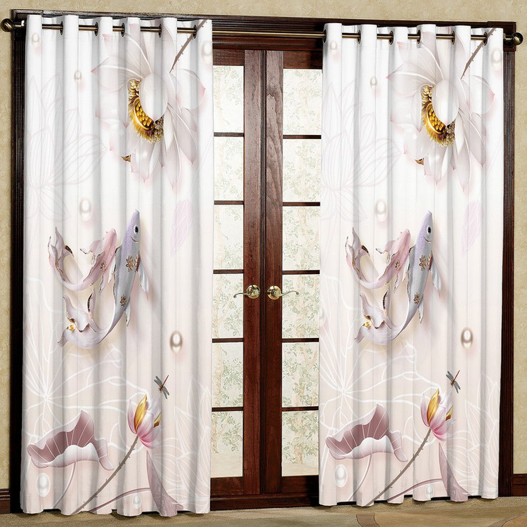 پرده مدل مخمل پانچی کد 2454T2 سایز 200x140 سانتی متر