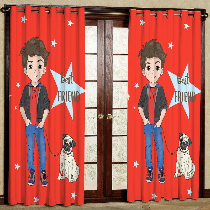 پرده مخمل مدل پسر پانچی کد 4797b سایز 200x140 سانتی متر