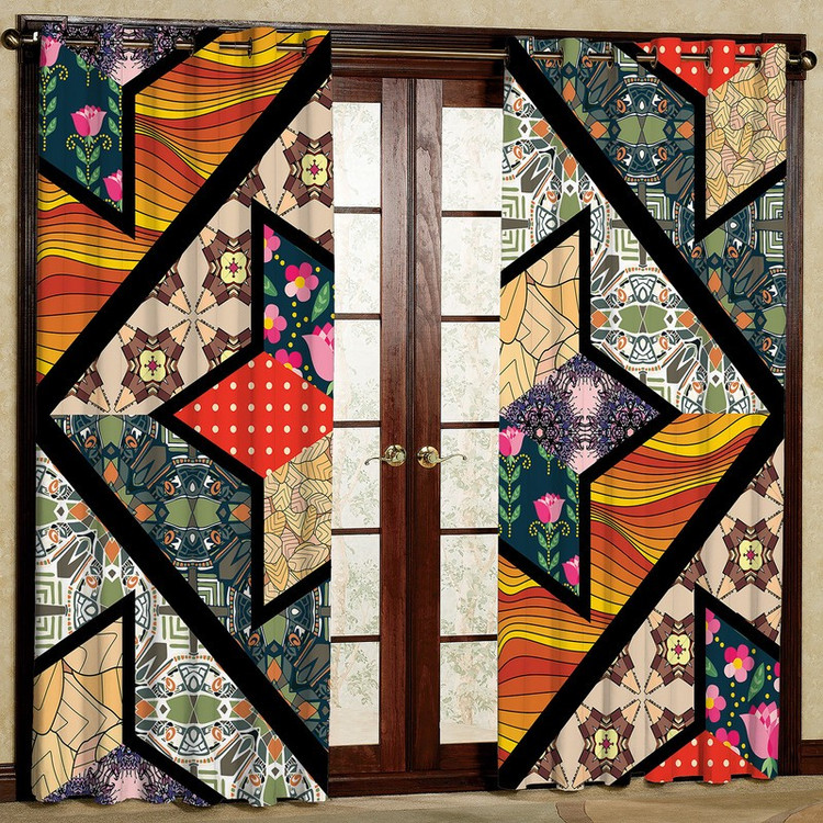 پرده مدل مخمل پانچی کد 2611 سایز 140x280 سانتی متر