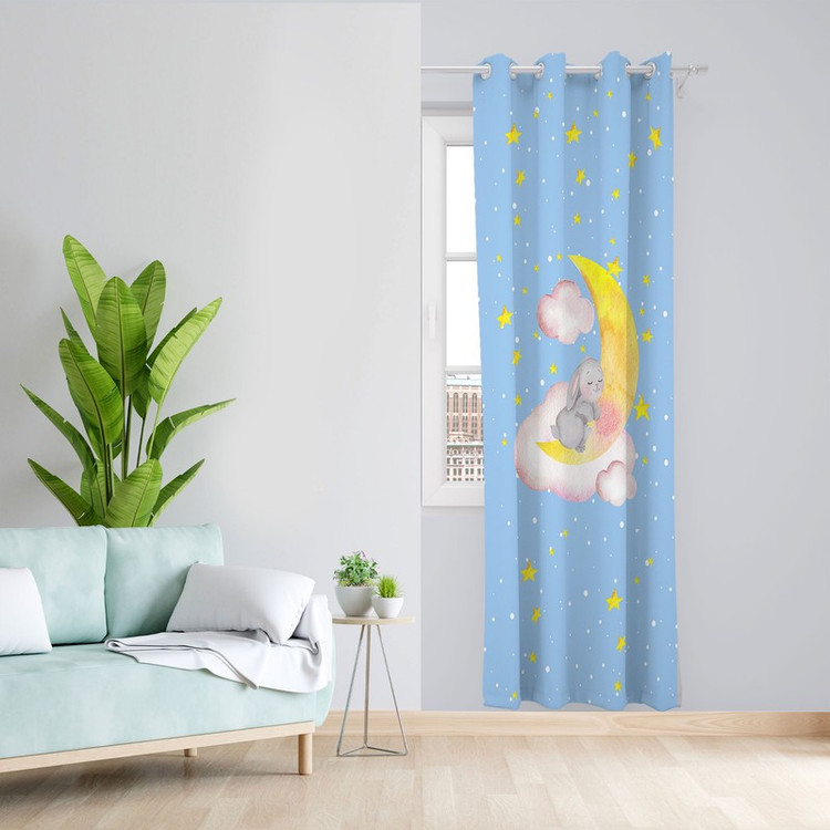 پرده مدل خرگوش مخمل پانچی کد 4092 سایز 140x200 سانتی متر