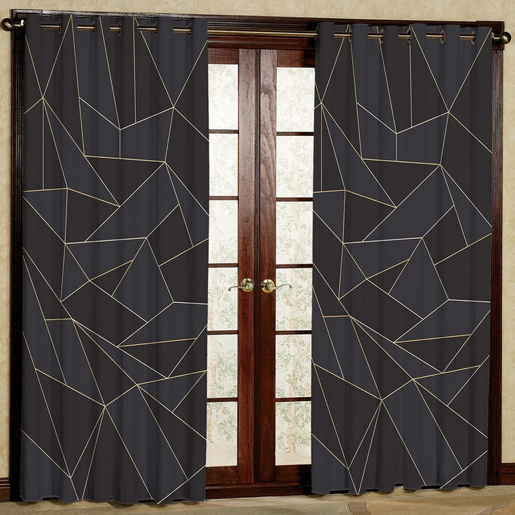 پرده مدل هندسه مخمل پانچی کد 1292 سایز 200x140 سانتی متر