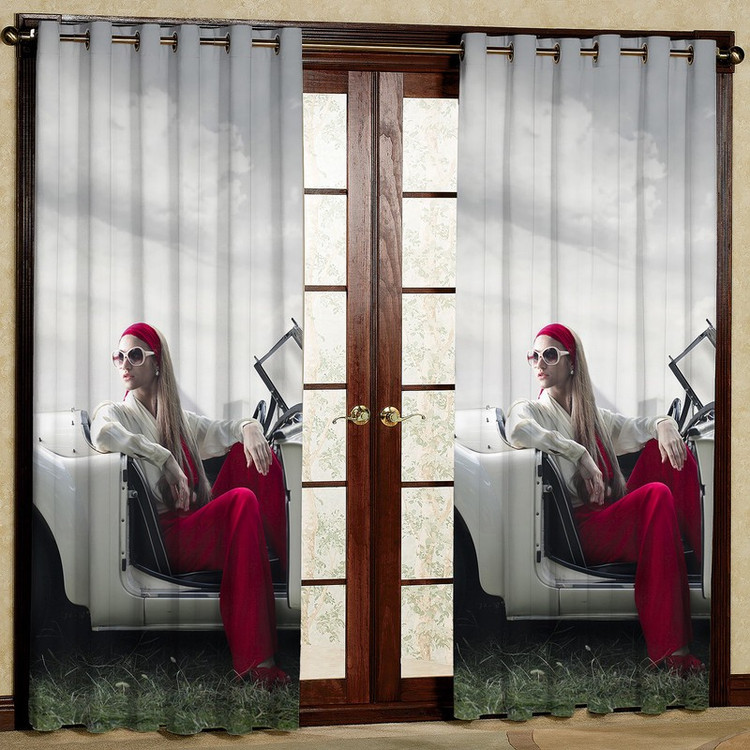 پرده مدل دختر مخمل پانچی کد 786 سایز 140x280 سانتی متر