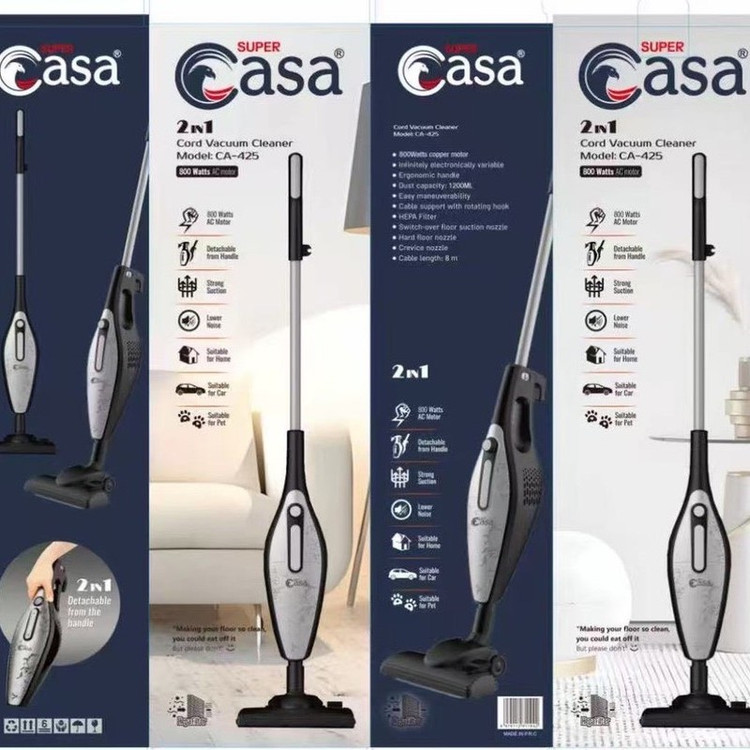 جارو شارژی عصایی سوپر کاسا مدل CA-425