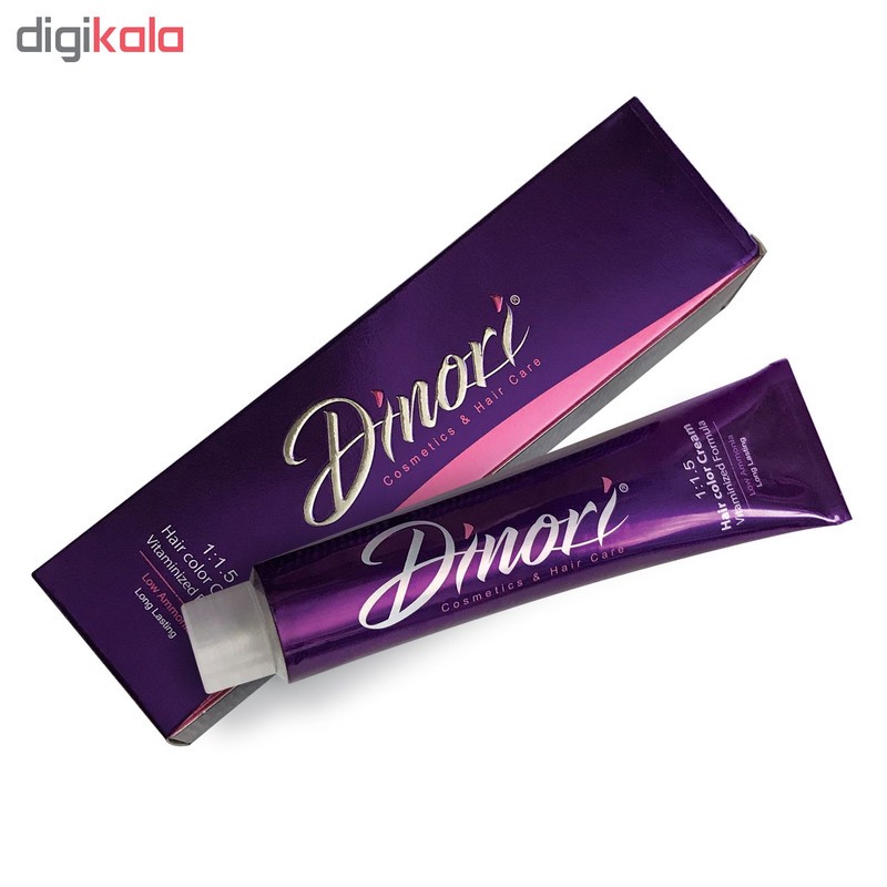 رنگ مو دینوری شماره DR7 حجم 100 میلی لیتر رنگ رز قرمز ملایم