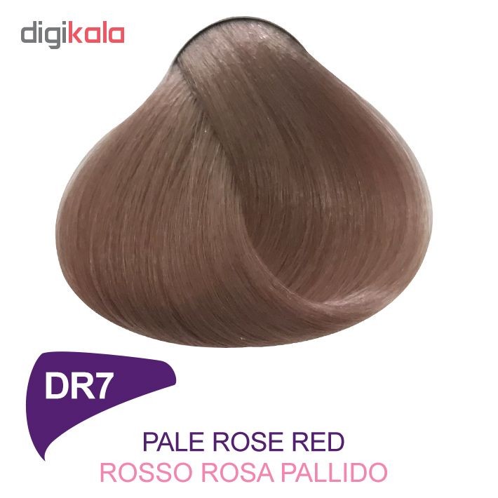 رنگ مو دینوری شماره DR7 حجم 100 میلی لیتر رنگ رز قرمز ملایم