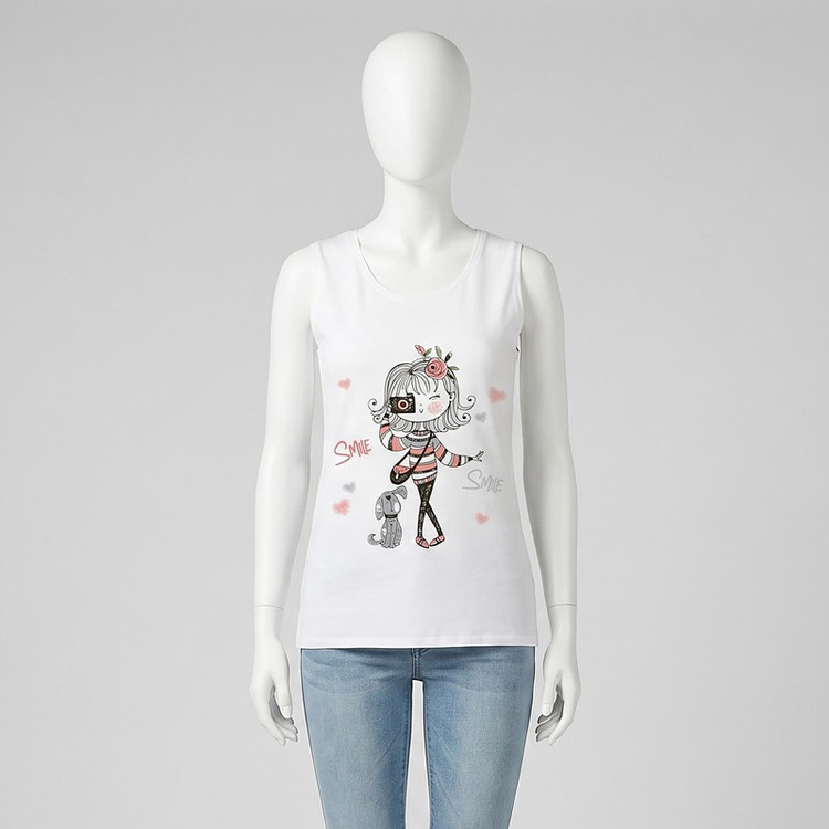 تاپ زنانه طرح Girl کد 1000012
