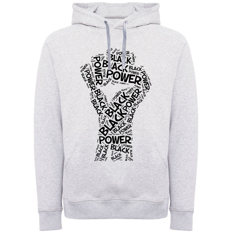 هودی مردانه طرح مشت power کد F355