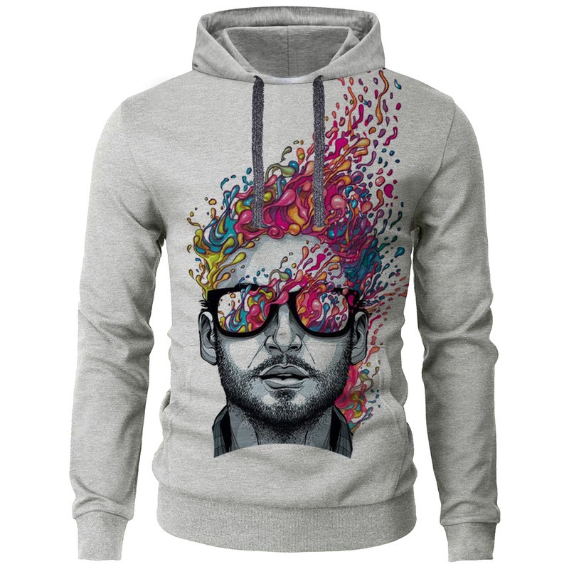 هودی مردانه طرح Colorful Man مدل AP11