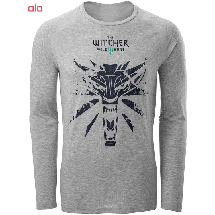 تی شرت آستین بلند مردانه طرح Witcher کد AL85