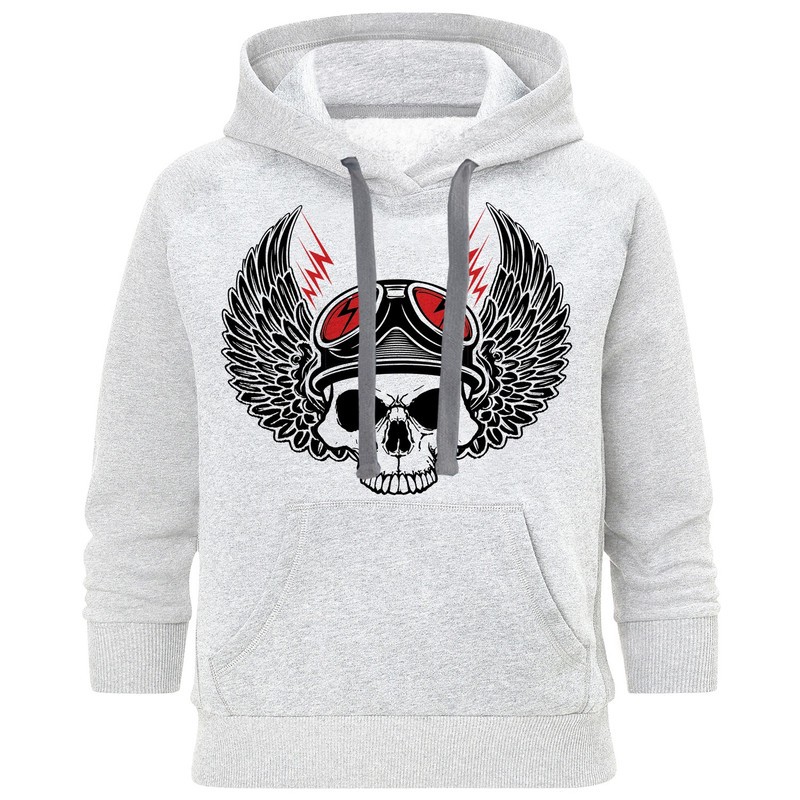 هودی مردانه طرح اسکلت بالدار کد S120